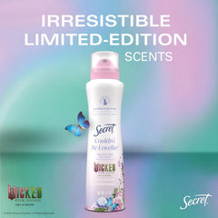 Secret Dry Spray Antiperspirant, Glinda’s Edition Couldn’t Be Lovelier, Raspberry & Bubbles, 4.1 oz