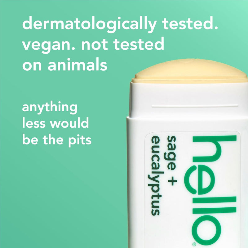 Hello Aluminum-Free Deodorant, Sage + Eucalyptus, 2.6oz