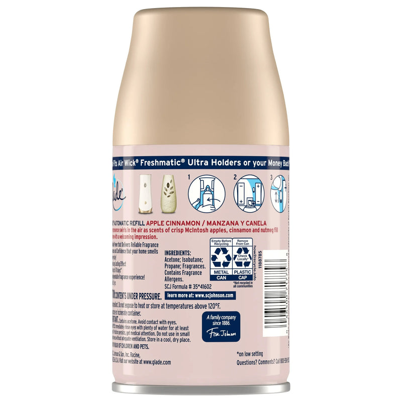 Glade Automatic Spray Refills, Apple Cinnamon, 6.2oz