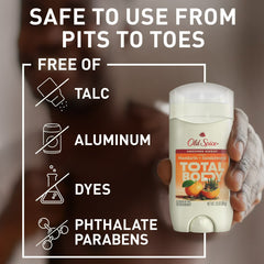 Old Spice Total Body Deodorant, Mandarin + Sandalwood, 3oz