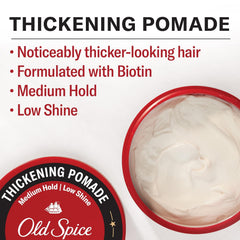 Old Spice Thickening Pomade with Biotin, Medium Hold, Low Shine, 2.22oz