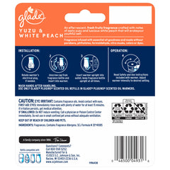 Glade PlugIns Scented Oil Refills, Yuzu & Peach, 2 Count