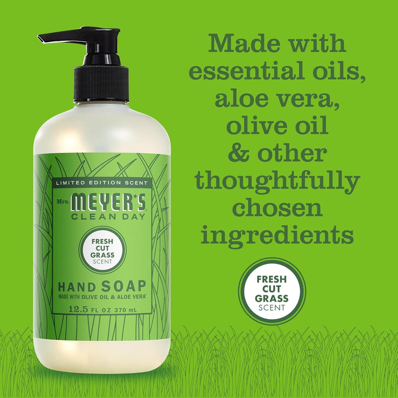 Mrs. Meyers Clean Day Liquid Hand Soap, Fresh Cut Grass, 12.5 oz