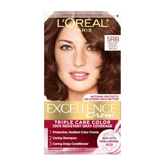 L'Oreal Paris Excellence Creme Permanent Hair Color, 5RB Medium Reddish Brown