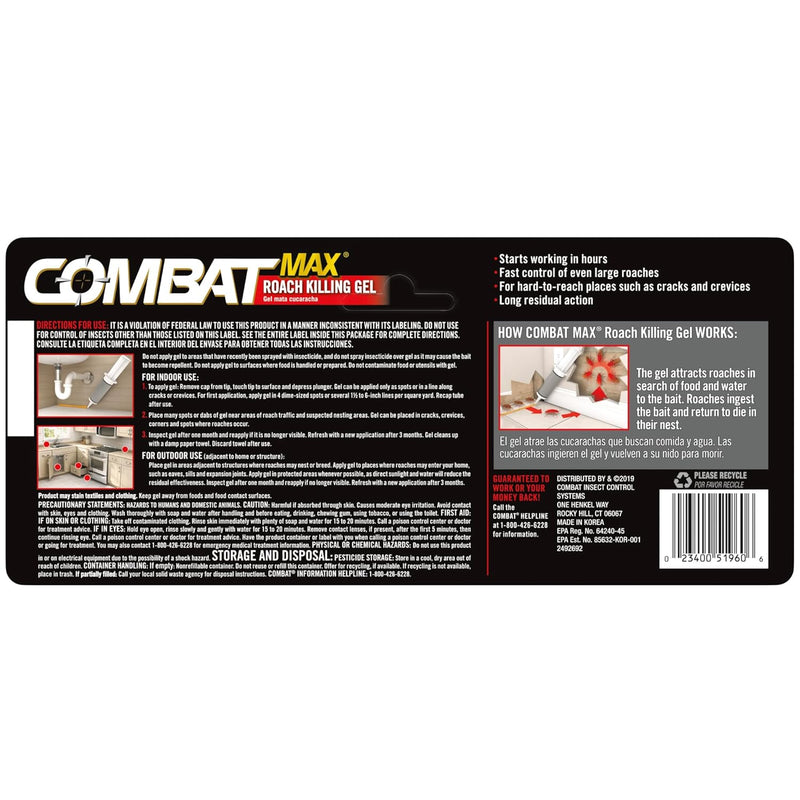 Combat Max Roach Killing Gel, 1 Syringe, 2.1oz (60g)