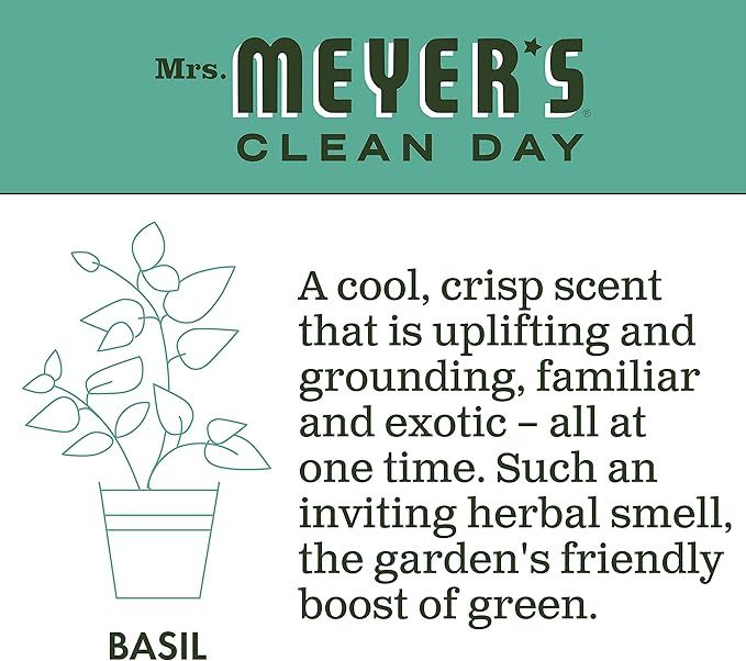 Mrs. Meyer's Clean Day Liquid Dish Soap, Basil, 16 Oz