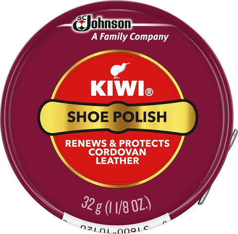KIWI Shoe Polish Tin, Cordovan, 1.125 oz (32g)