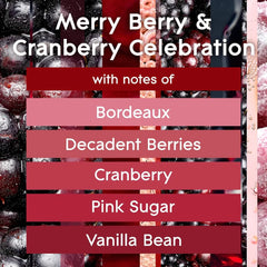 Glade Limited Edition Merry Berry & Cranberry Celebration Scented Candle, 3.4 Oz Each, 2 Count