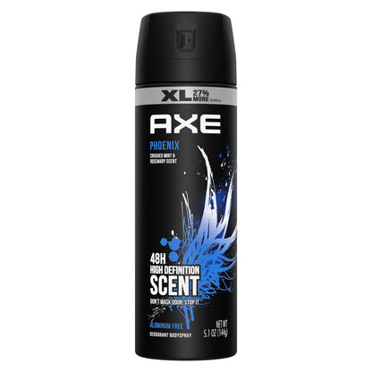 Axe Phoenix Aluminum-Free Deodorant Bodyspray, Crushed Mint & Rosemary, 5.1oz -