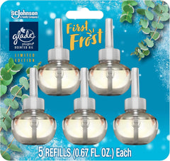Glade PlugIns Scented Oil Air Freshener Refills, First Frost, 0.67 oz, 5 Count