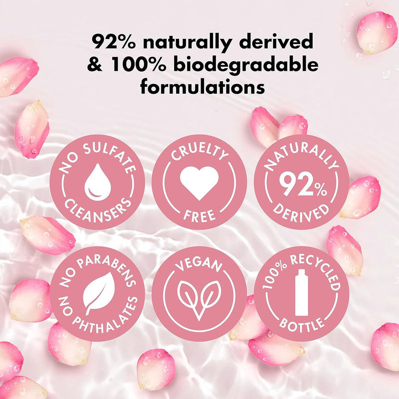 Love Beauty and Planet, Nourish & Illuminate Body Wash, Rose Water & Niacinamide, 20 Oz