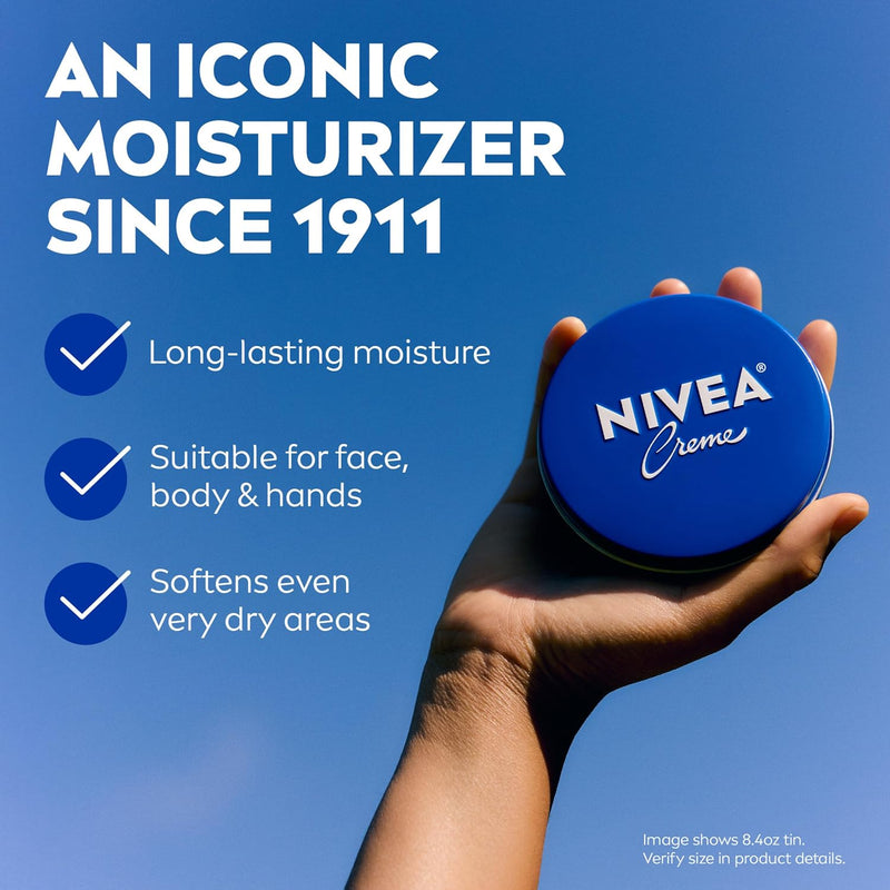 Nivea Creme Body, Face & Hand Moisturizing Cream, 13.5oz (400mL)