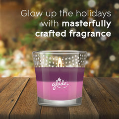 Glade Limited Edition Merry Berry & Cranberry Celebration Scented Candle, 3.4 Oz Each, 2 Count