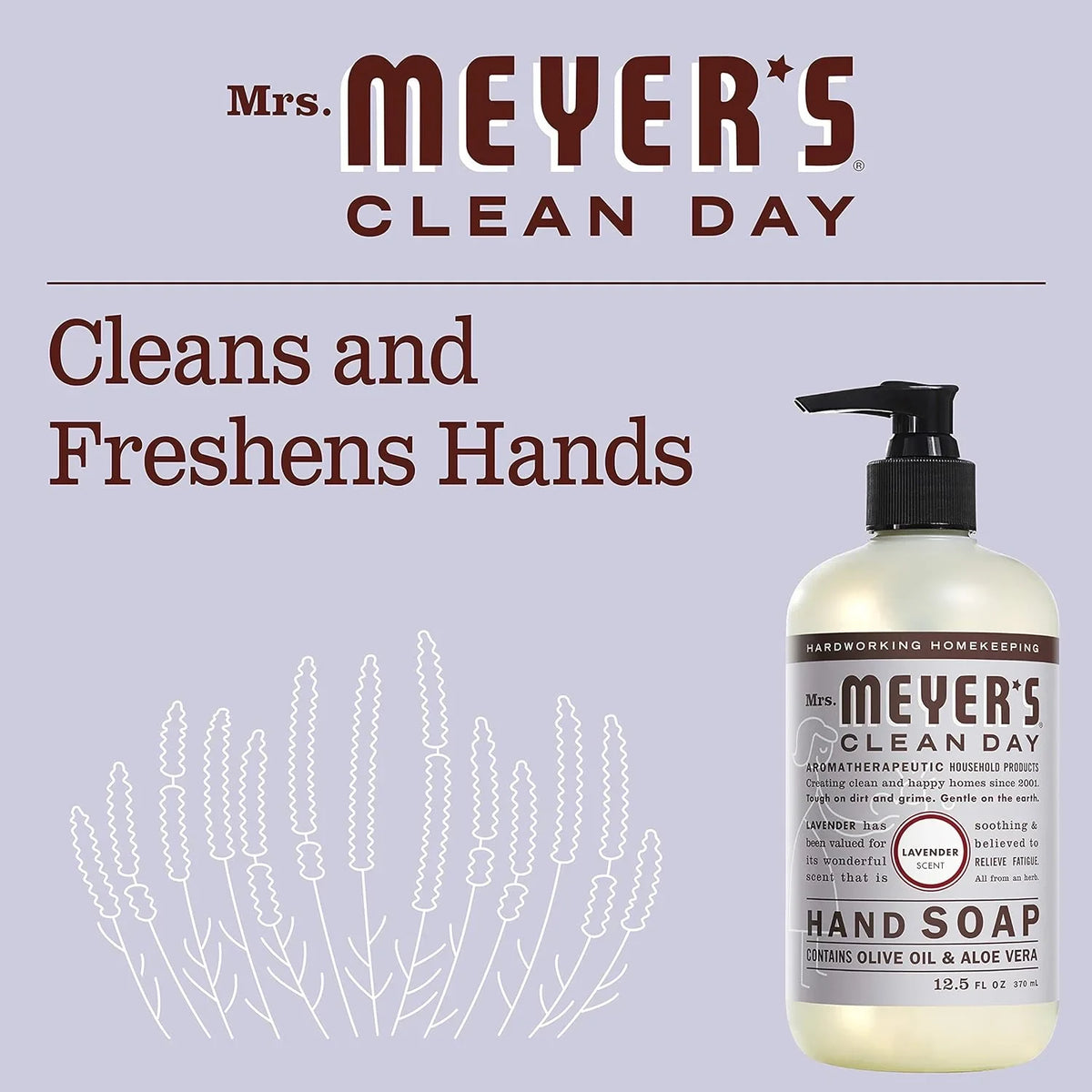 Mrs. Meyer's Clean Day Liquid Hand Soap, Lavender, 12.5oz -