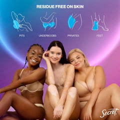 Secret Whole Body Deodorant Travel Size Trial Pack, Peach & Vanilla Blossom, 3 Count