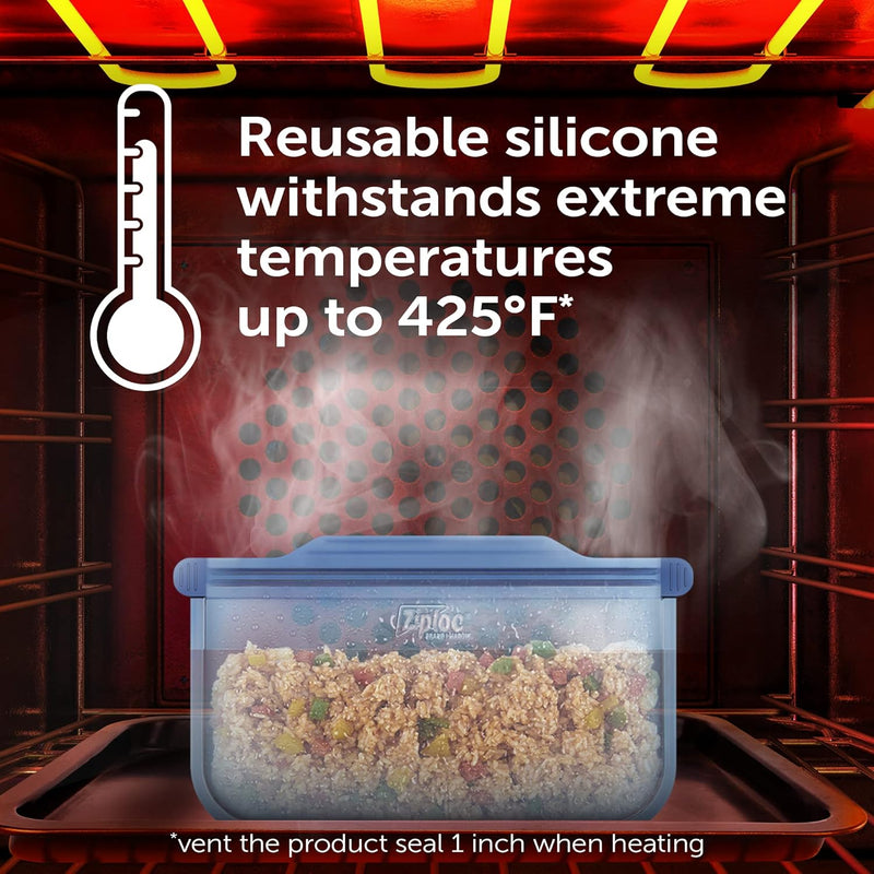 Ziploc Endurables Small Pouch, Reusable Silicone Bags, 8oz