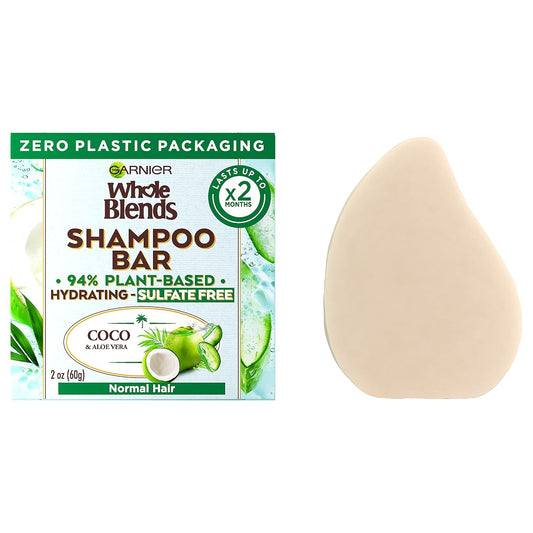 Garnier Whole Blends Shampoo Bar, Coco & Aloe Vera, 2oz -