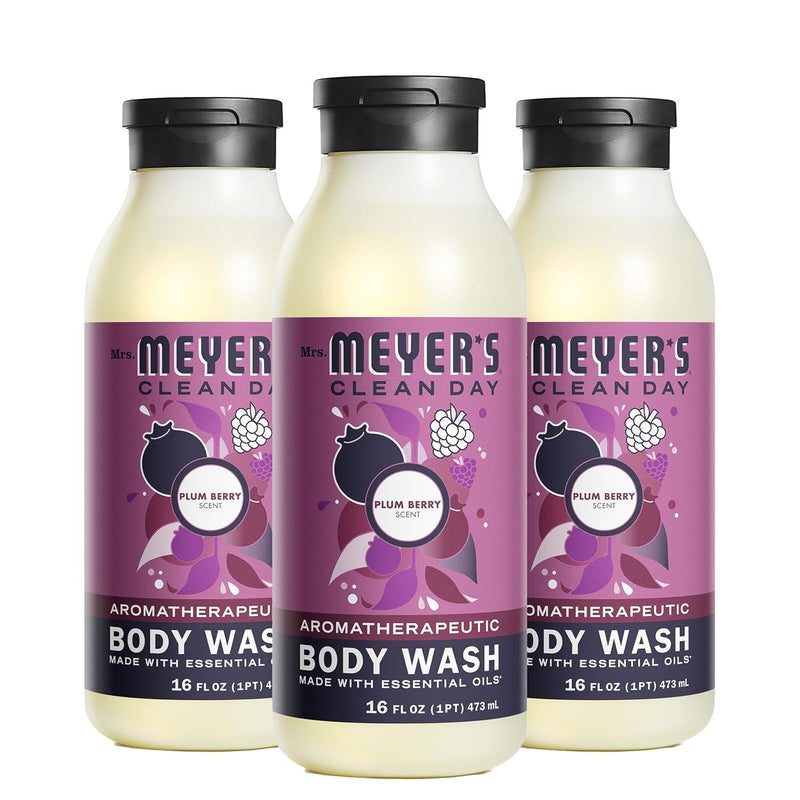 Mrs. Meyer's Clean Day Body Wash, Plum Berry, 16 Oz