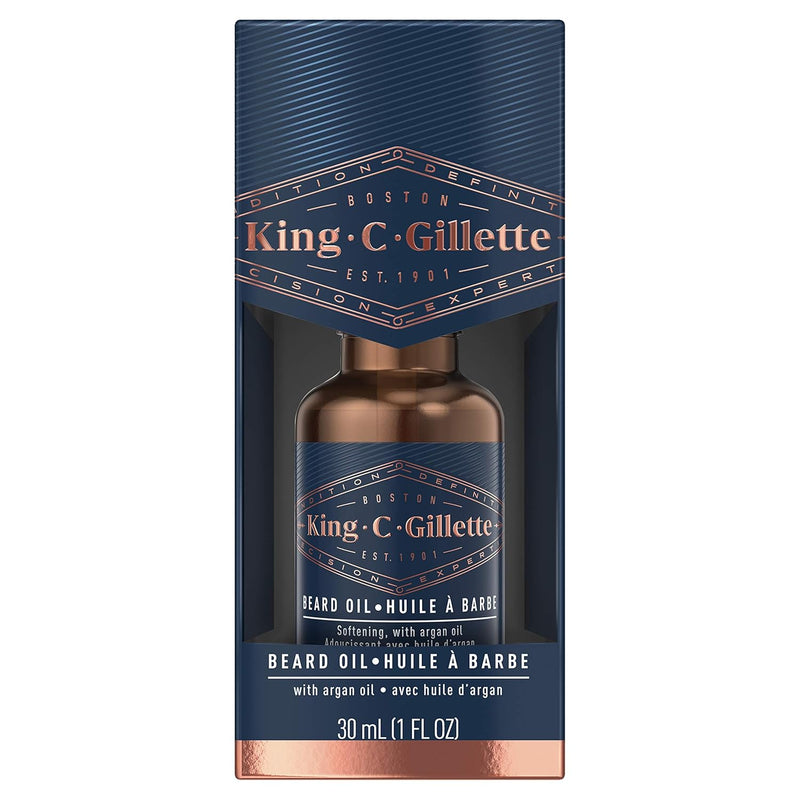 King C. Gillette Beard Oil with Argan Oil, 1oz (30ml)