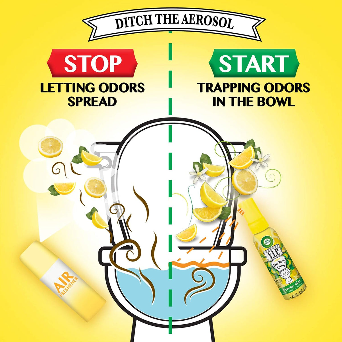 Air Wick V.I.P. Pre-Poop Toilet Spray, Mint Jet Setter, 1.85 oz, image 4