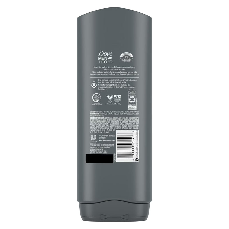Dove Men+Care 3N1 Hair, Face & Body Wash, Recover with Peppermint, 18oz