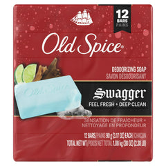 Old Spice Swagger Deodorizing Bar Soap, 3.17oz ea, 12 Count