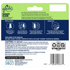 Glade PlugIns Scented Oil Air Freshener Refills, Radiant Bloom, 0.67 oz, 5 Count