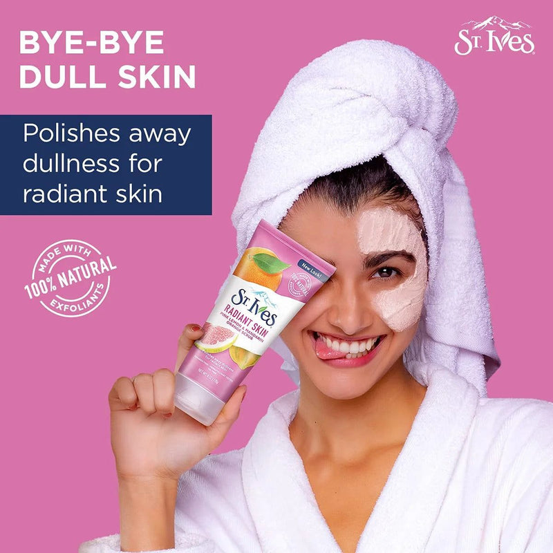St. Ives Radiant Skin Pink Lemon & Mandarin Orange Scrub, 6 Oz