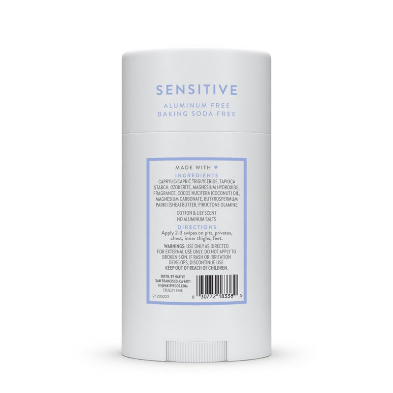 Native Whole Body Deodorant Stick, Cotton & Lily, 2.4oz