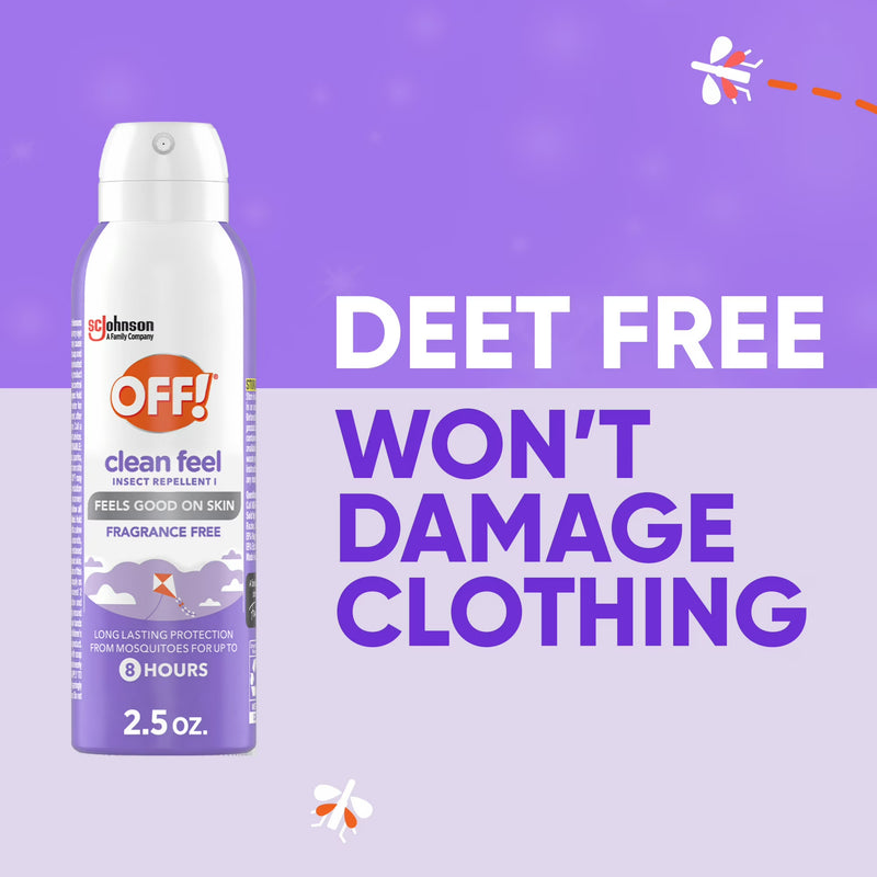OFF! Clean Feel Insect Repellent, Fragrance Free, 2.5oz