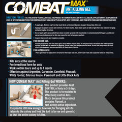 Combat Max Ant Killing Gel, 1 Syringe, 0.95oz (27g)