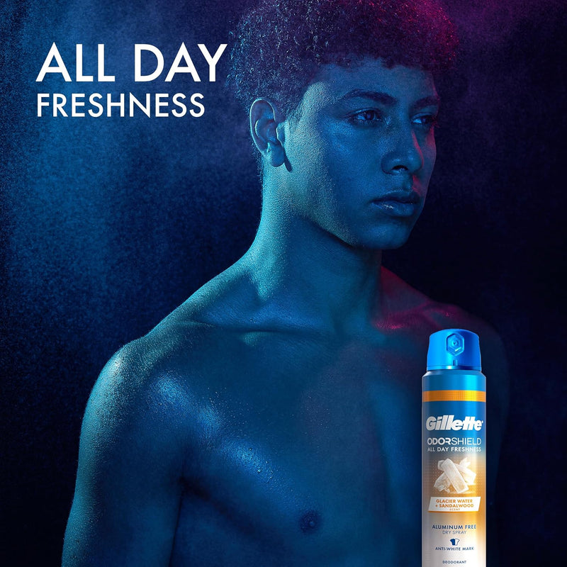 Gillette Odor Shield Deodorant, Glacier Water + Sandalwood, 4.3oz