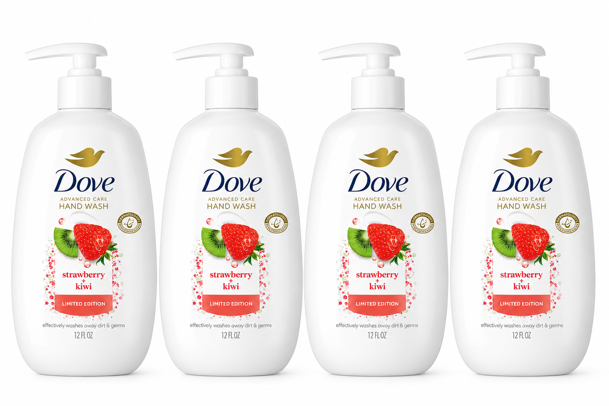 Dove Advanced Care Hand Wash, Strawberry + Kiwi, 12 oz