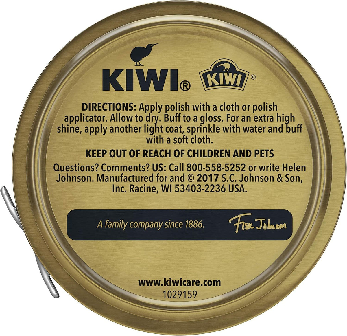KIWI Shoe Polish Tin, Black, 1.125 oz ( 32g ) -