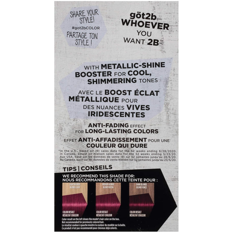 Got2b Metallics Permanent Hair Color, M85 Urban Fuchsia