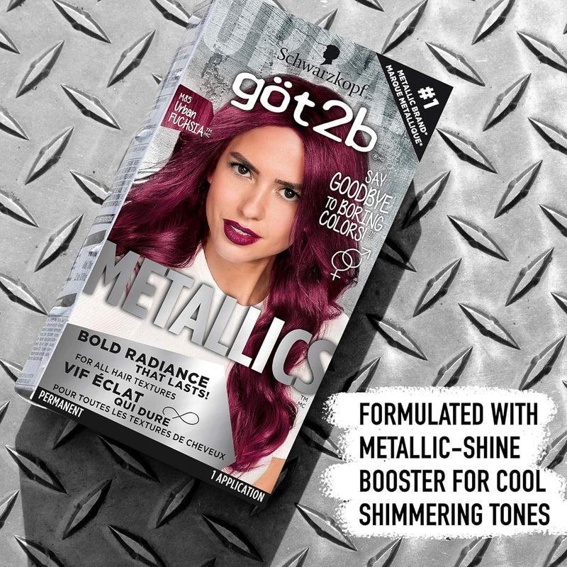 Got2b Metallics Permanent Hair Color, M85 Urban Fuchsia