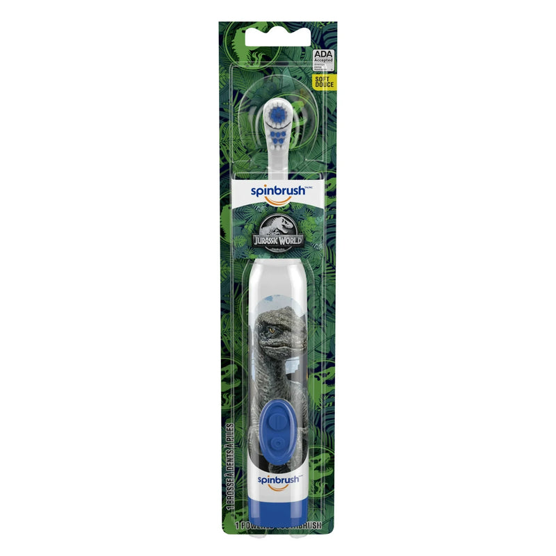 Spinbrush Kids Battery Powered Soft Bristle Toothbrush, Jurassic World