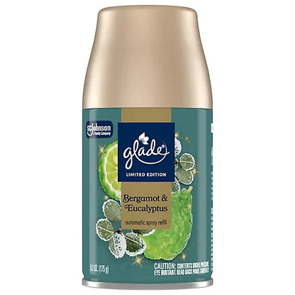 Glade Automatic Spray Refills, Bergamot & Eucalyptus, 6.2 oz