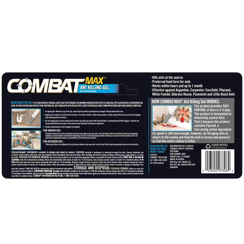 Combat Max Ant Killing Gel, 1 Syringe, 0.95oz (27g)