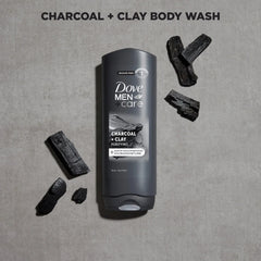 Dove Men+Care Charcoal + Clay Purifying Body & Face Wash, 18 oz