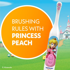Spinbrush Kids Battery Powered Soft Bristle Toothbrush, Princess Peach
