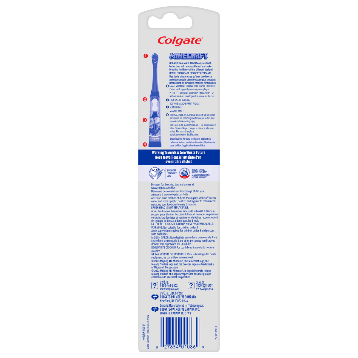 Colgate Kids Battery Powered Toothbrush, Minecraft -