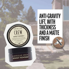 American Crew Men's Hair Boost Powder, Volume Powder with Matte Finish, 0.3 oz