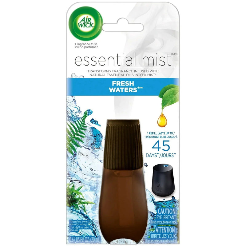Air Wick Essential Mist Diffuser Starter Kit (White Diffuser + Fresh Water Refill)