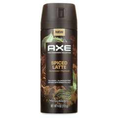 AXE Fine Fragrance Body Spray Deodorant, Spiced Latte with Cardamom & Patchouli, 4oz