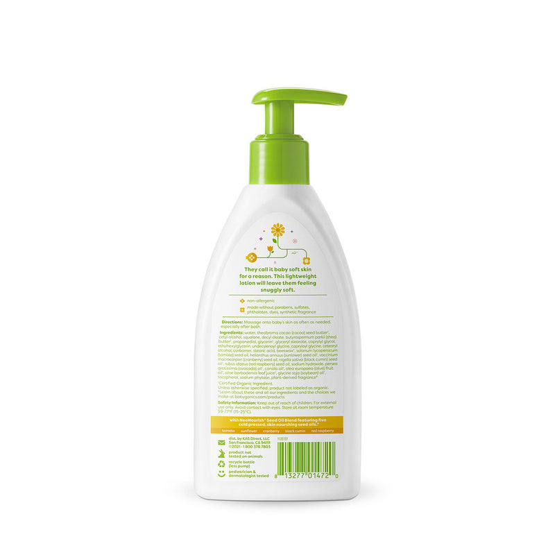 Babyganics Moisturizing Daily Lotion, Chamomile Verbena, 9oz