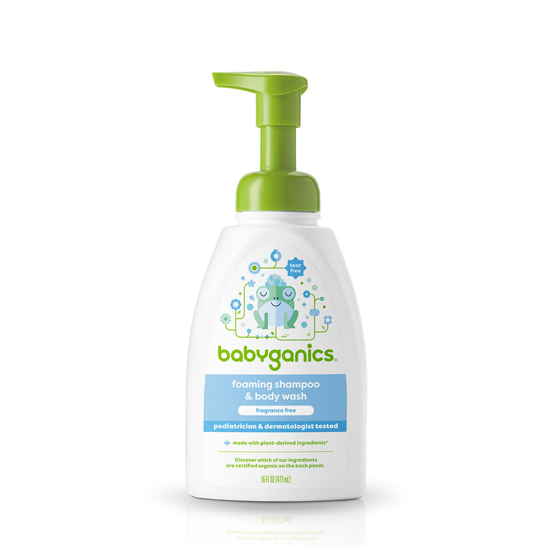 Babyganics Foaming Shampoo & Body Wash, Fragrance Free, 16oz