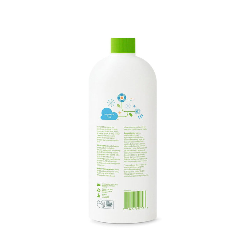 Babyganics Foaming Shampoo & Body Wash, Fragrance Free, 32 Fl Oz