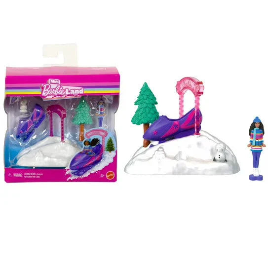 Mini Barbie Land Dream Snowmobile Collectible Playset