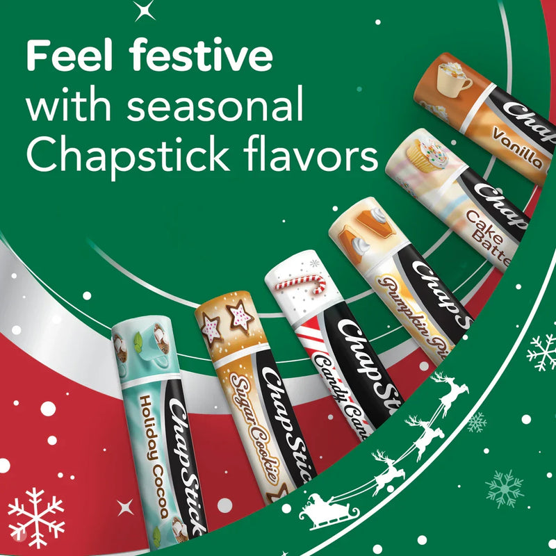 ChapStick Christmas Collection 3 Count Variety Pack: Candy Cane, Hot Chocolate, Sugar Cookie